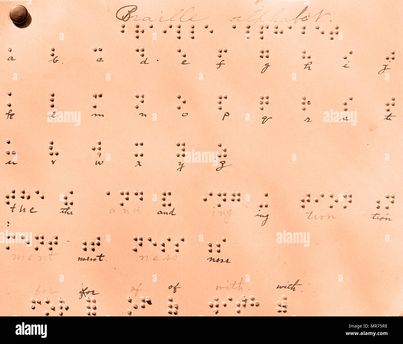 Alfabeto Braille Tattile Di Un Sistema Di Scrittura Utilizzato Da Persone Non Vedenti Esso E Tradizionalmente