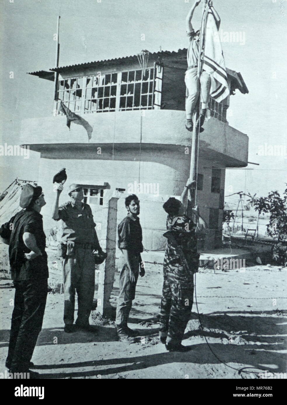 Truppe israeliane cogliere El-Arish nel Sinai egiziana regione, durante la guerra dei sei giorni 1967 Foto Stock