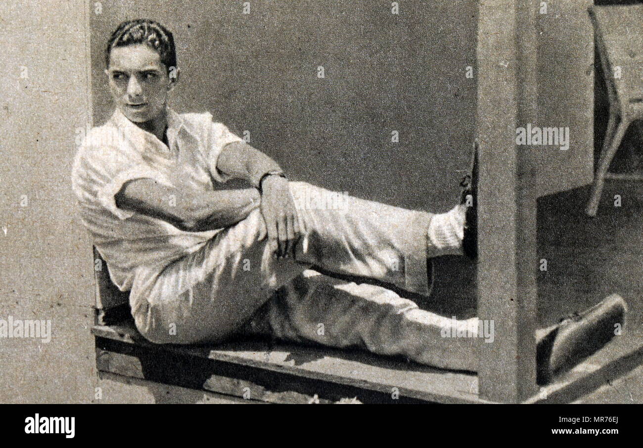 Una fotografia di Bill Carr (1906-1966) era un favorito per la 400 m oro al 1932 Olimpiadi di estate. Carr ha preso la vittoria in 46.2 secondi parlando di oro e stabilendo un nuovo record mondiale. In data xx secolo Foto Stock