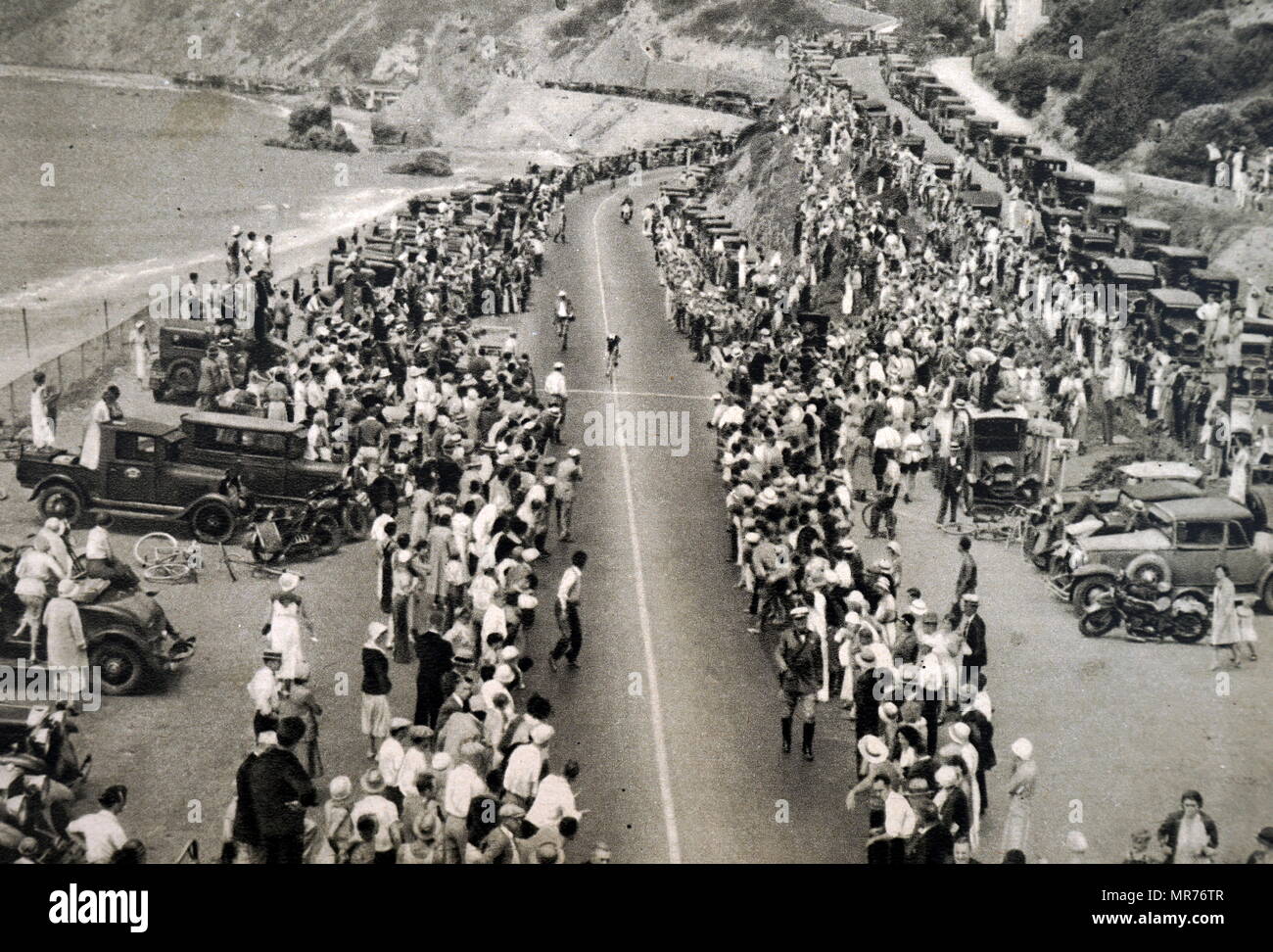 Fotografia del 100km di gara su strada il 1932 giochi olimpici. Foto Stock