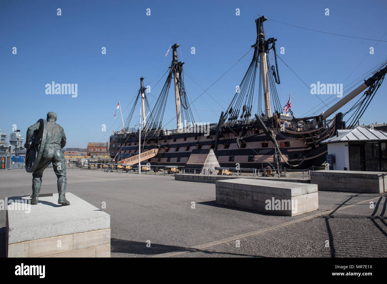 HMS Victory a Portsmouth Historic darsene, Sussex, Regno Unito Foto Stock
