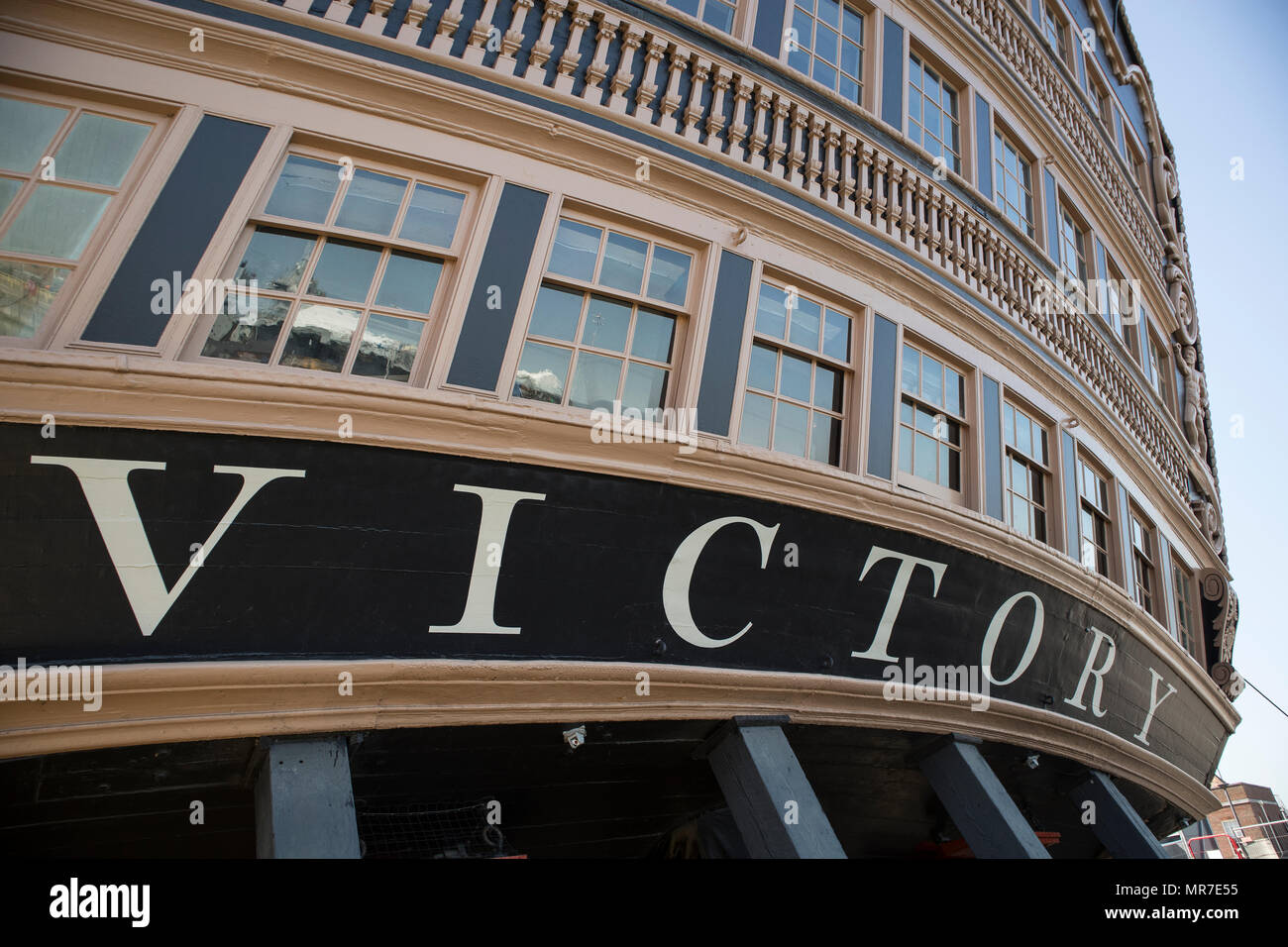 HMS Victory a Portsmouth Historic darsene, Sussex, Regno Unito Foto Stock