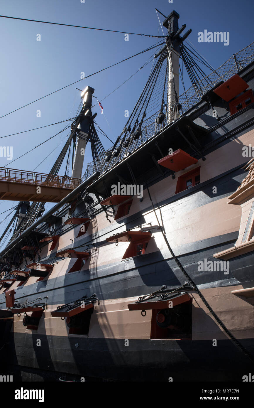 HMS Victory a Portsmouth Historic darsene, Sussex, Regno Unito Foto Stock