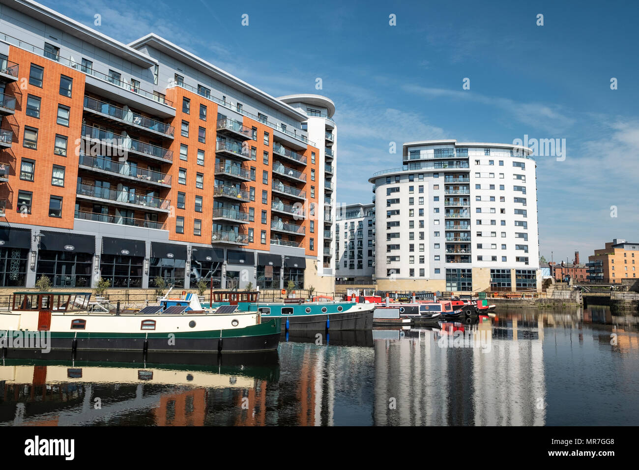 Leeds Dock formerley Clarence Dock nel centro di Leeds. Foto Stock