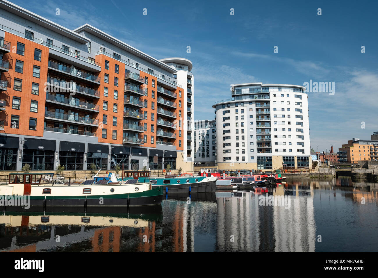 Leeds Dock formerley Clarence Dock nel centro di Leeds. Foto Stock