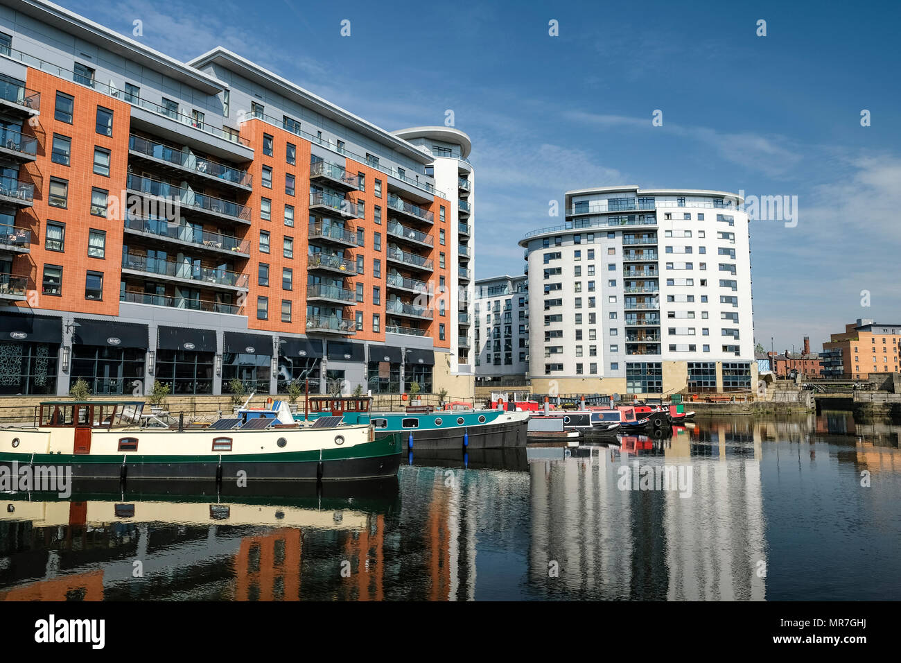 Leeds Dock formerley Clarence Dock nel centro di Leeds. Foto Stock