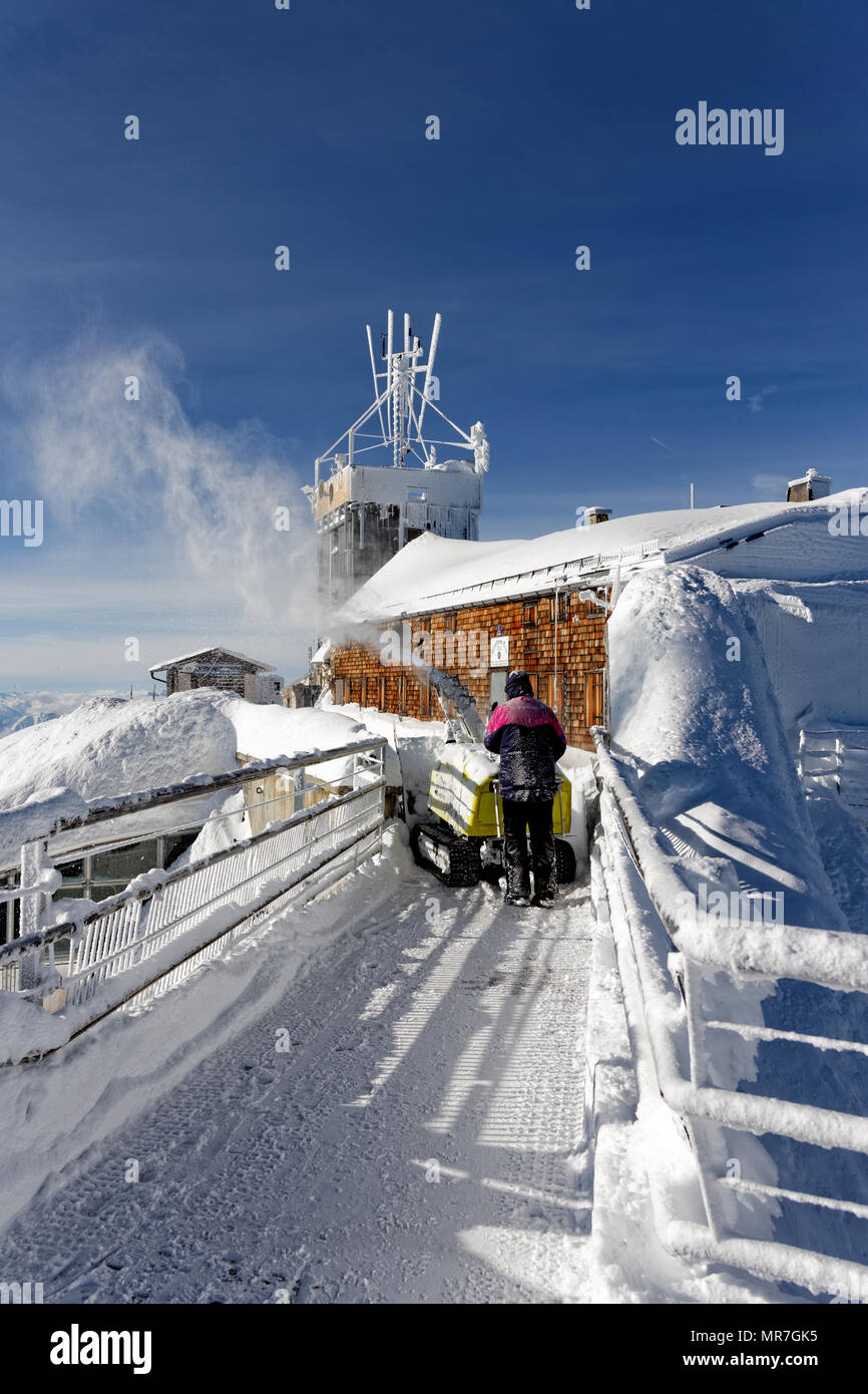 Inverno in Baviera - Zugspitze. Inverno in Bayern - Zugspitze. Foto Stock