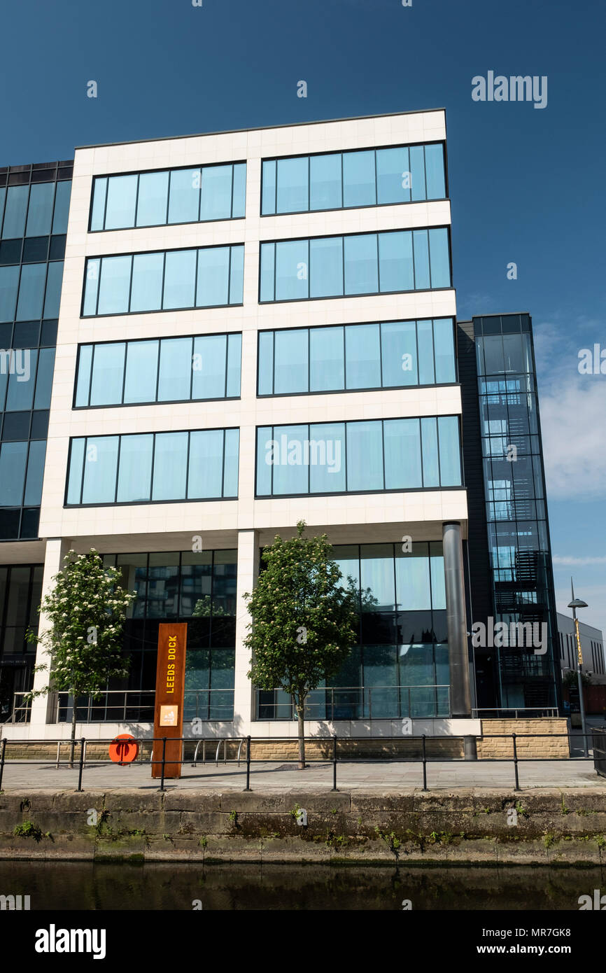 Leeds Dock formerley Clarence Dock nel centro di Leeds. Foto Stock
