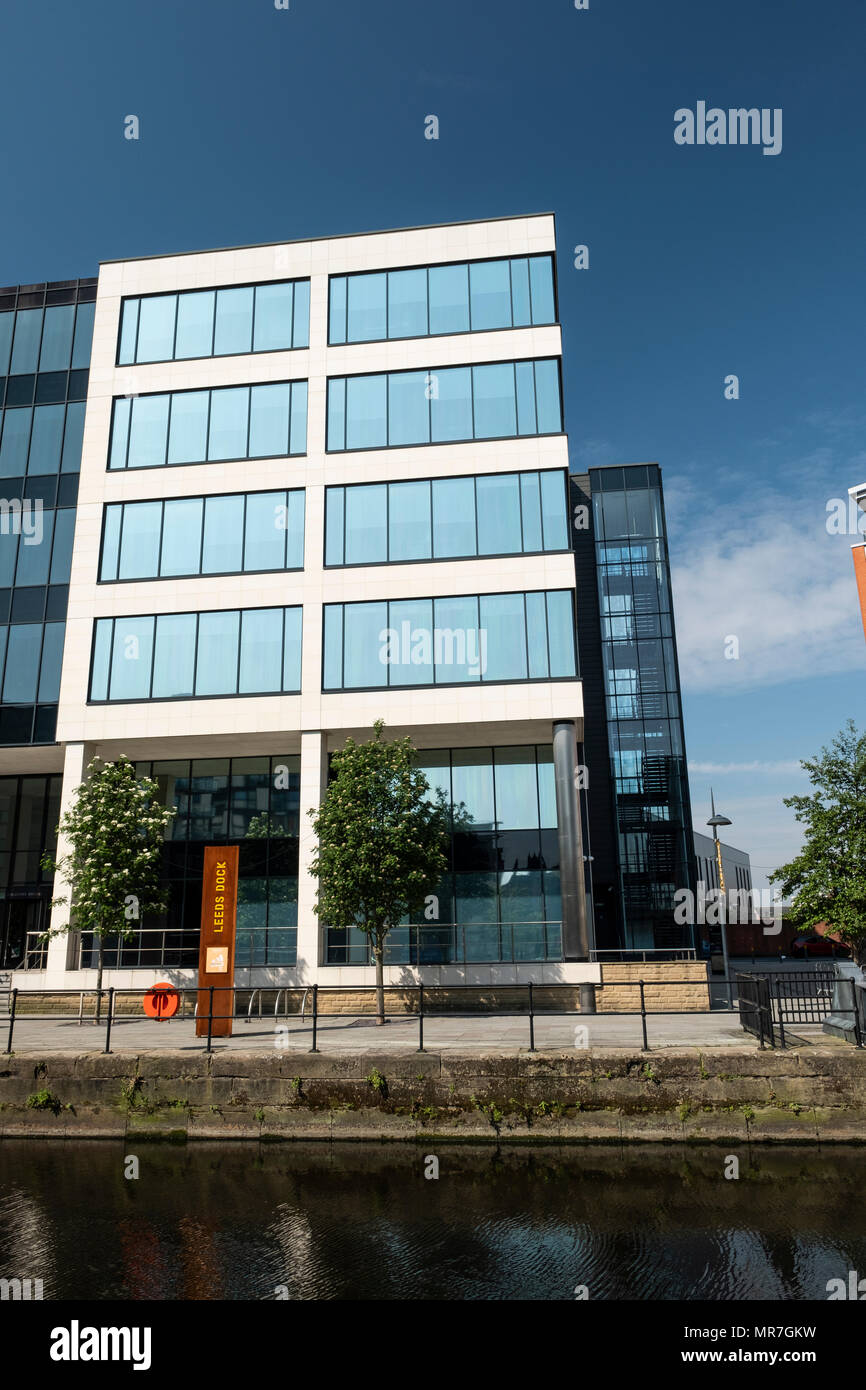 Leeds Dock formerley Clarence Dock nel centro di Leeds. Foto Stock