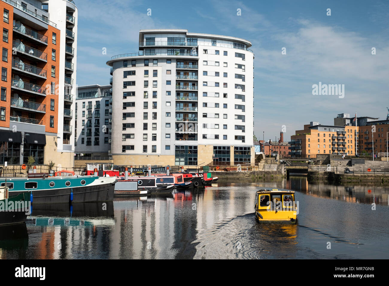 Leeds Dock formerley Clarence Dock nel centro di Leeds. Foto Stock
