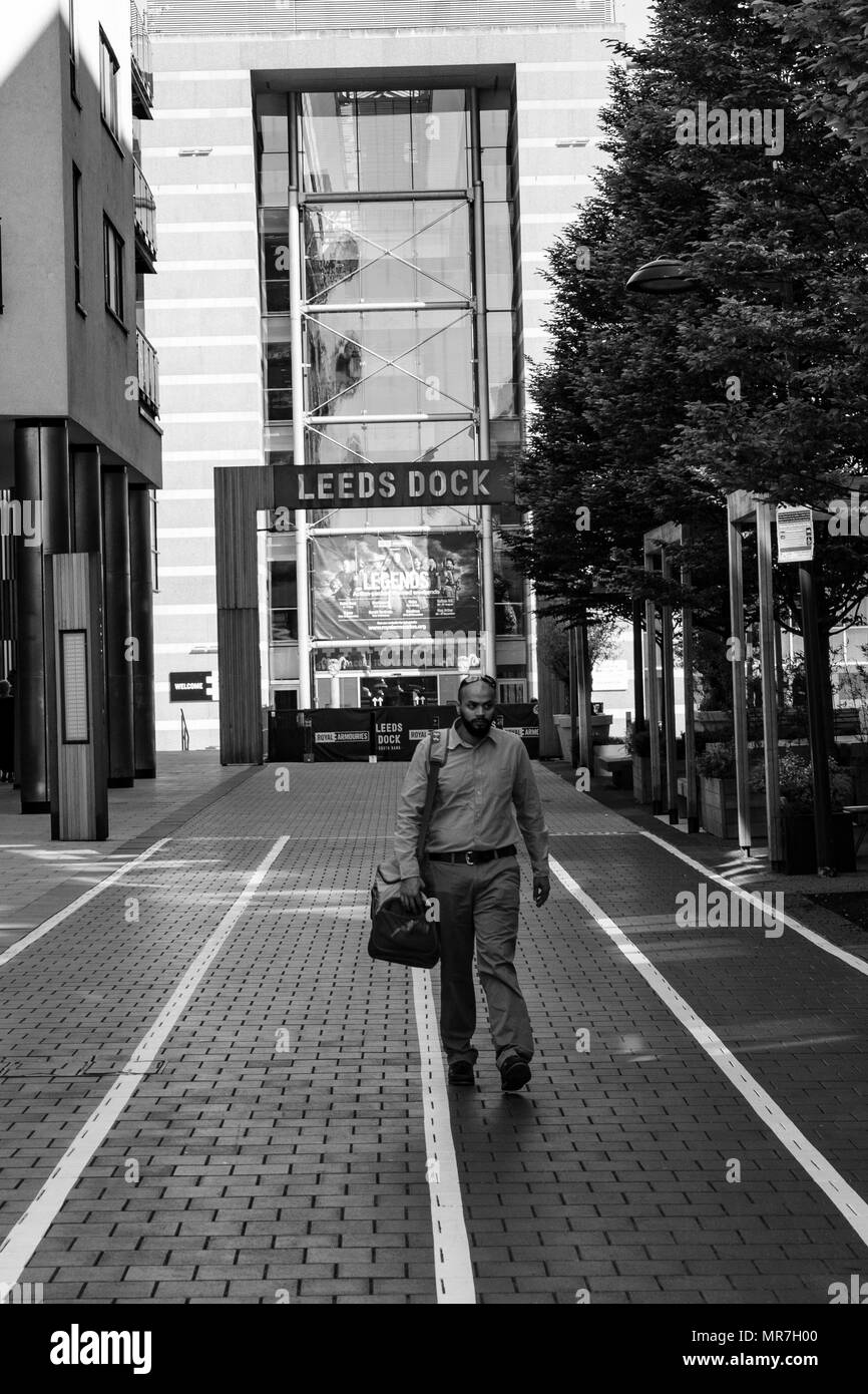 Leeds Dock formerley Clarence Dock nel centro di Leeds. Foto Stock