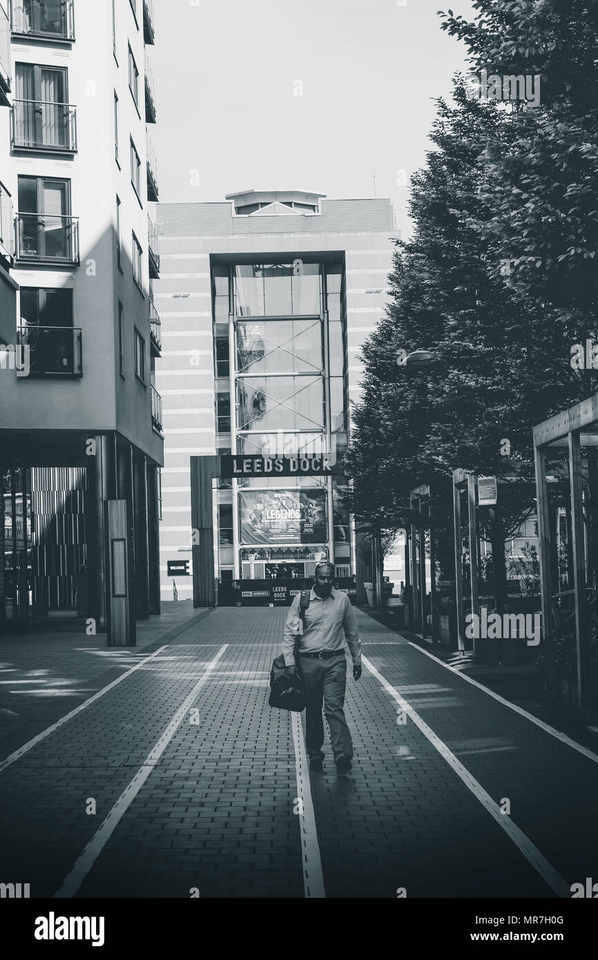 Leeds Dock formerley Clarence Dock nel centro di Leeds. Foto Stock