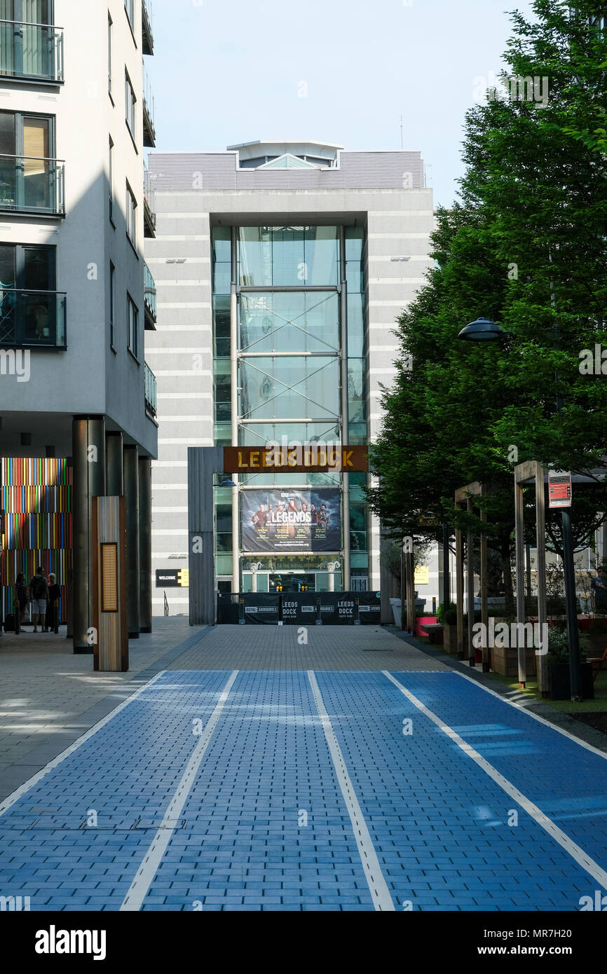 Leeds Dock formerley Clarence Dock nel centro di Leeds. Foto Stock