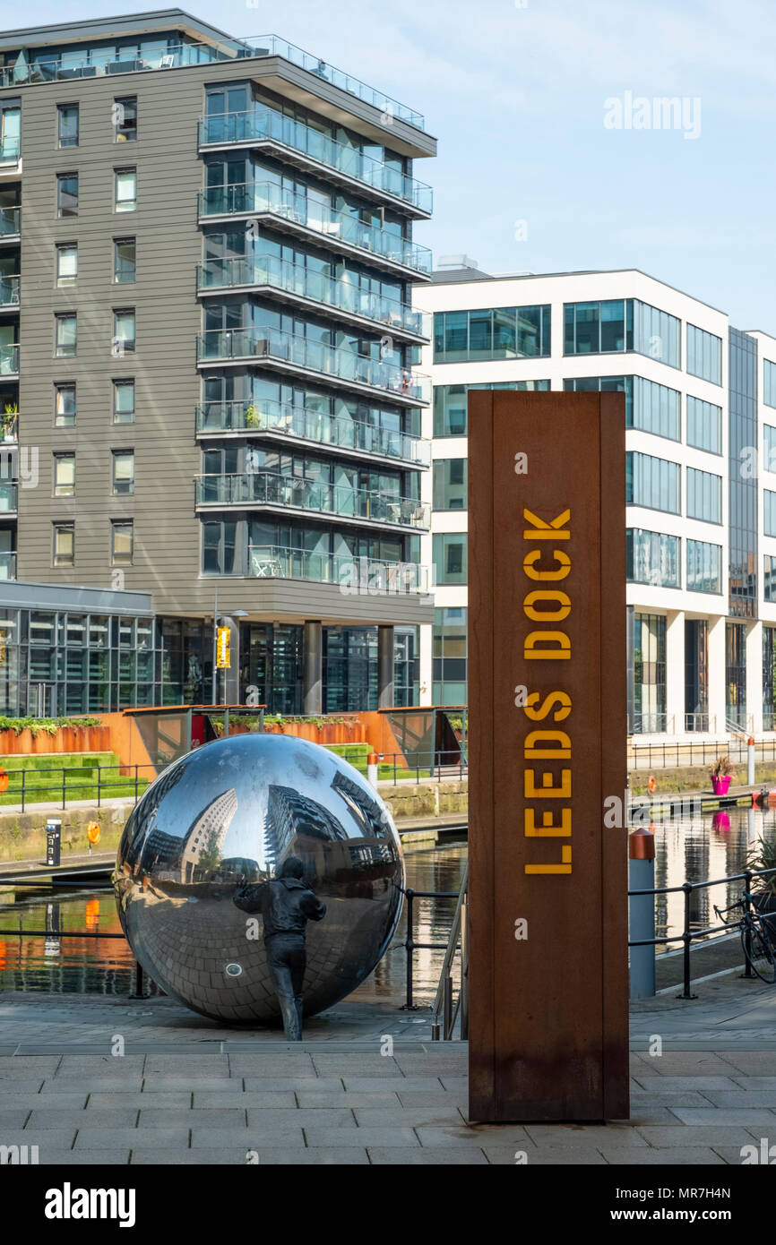 Leeds Dock formerley Clarence Dock nel centro di Leeds. Foto Stock