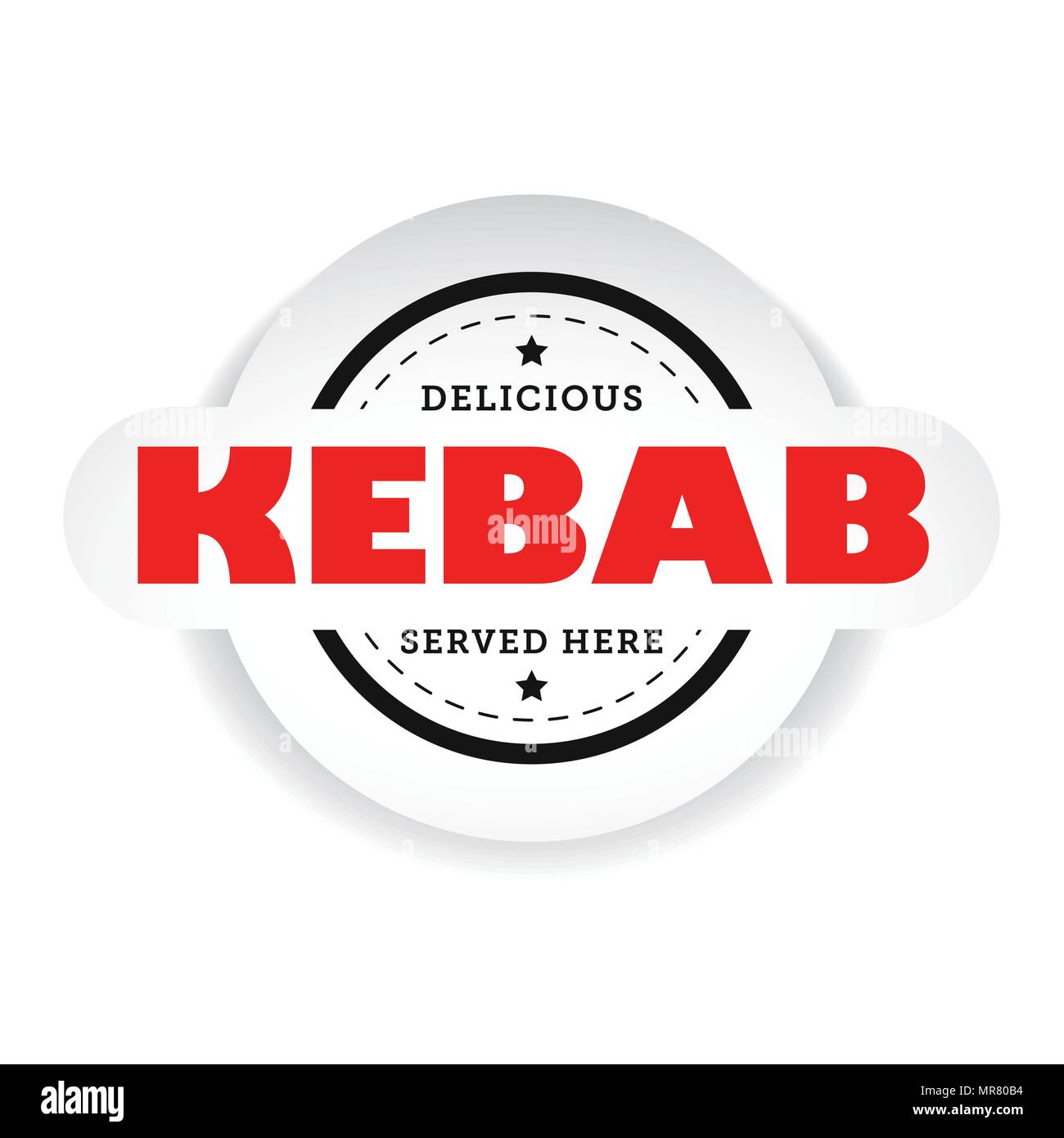 Kebab timbro vintage vettore di segno Illustrazione Vettoriale
