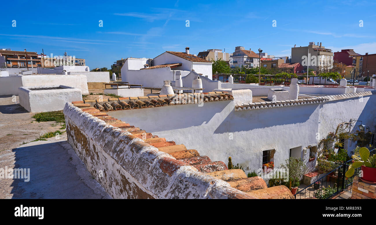 Paterna grotta sotterranea ospita facciata in Valencia Spagna Foto Stock