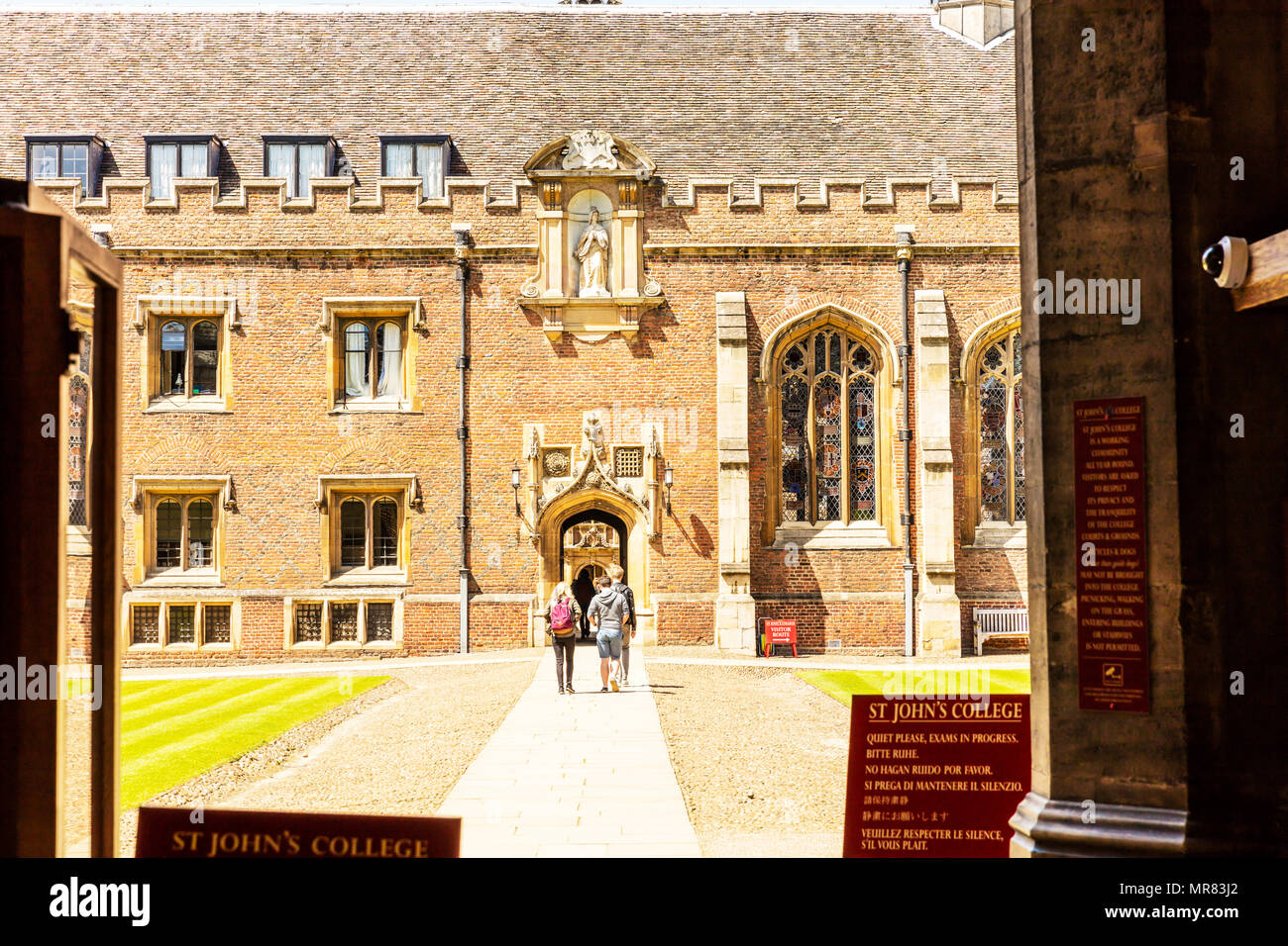 St John's College di Cambridge, St John's College di Cambridge, costituente college della University of Cambridge, Cambridge University, collegi, città Foto Stock