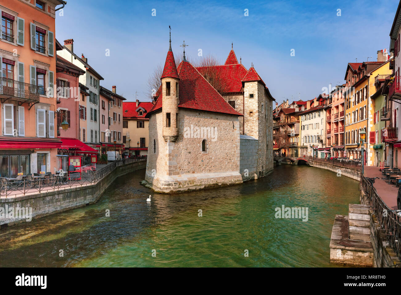Annecy, denominato venezia delle alpi, Francia Foto Stock