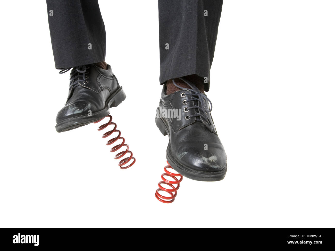 Scarpe montato con le molle come una innovazione/concetto di velocità Foto  stock - Alamy