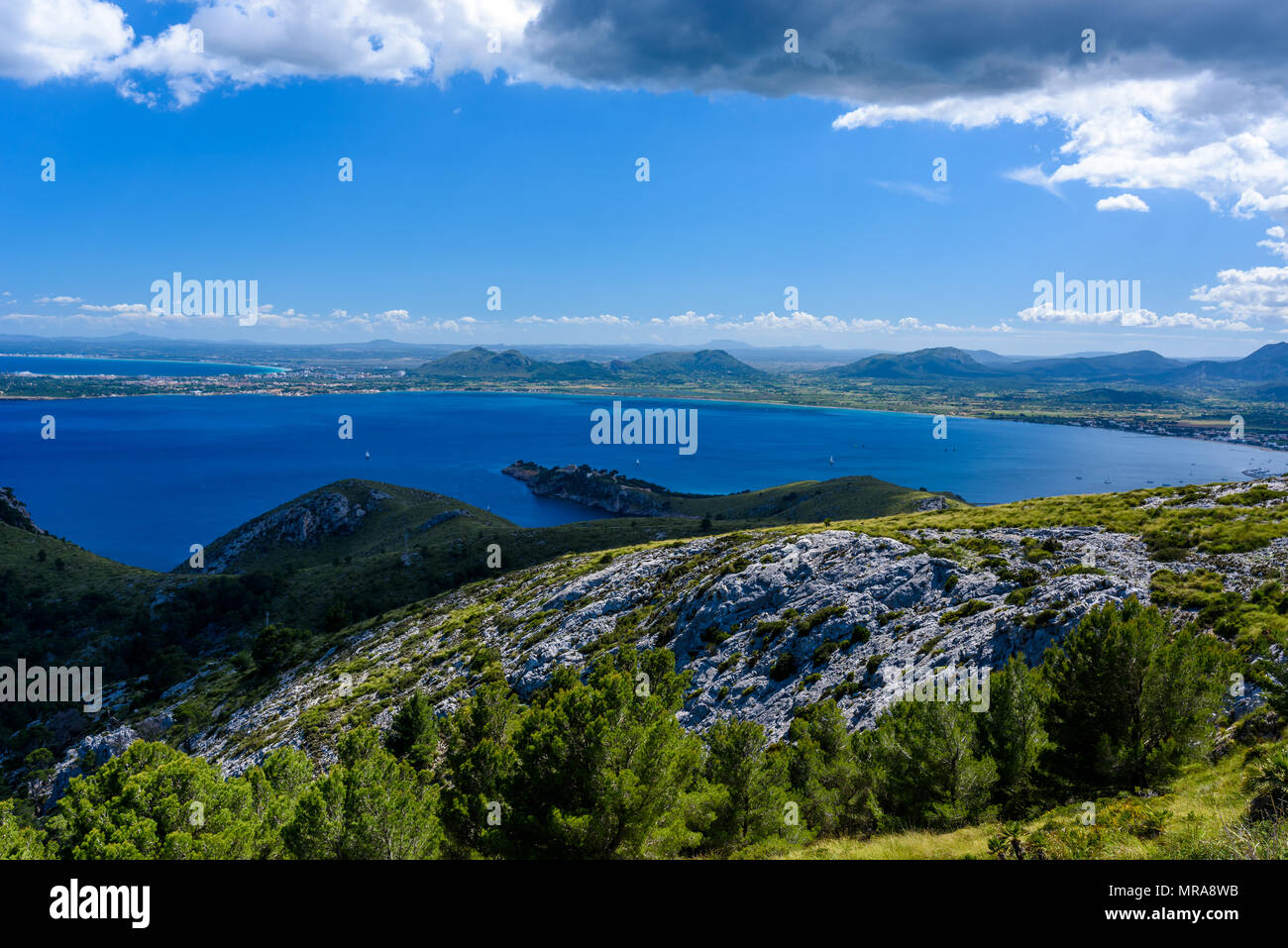 Bellissima Costa di Pollenca e Alcudia, Mallorca - Spagna Foto Stock