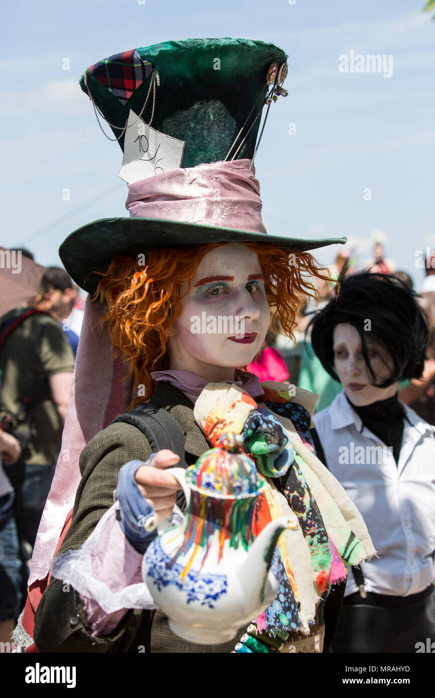Costume Cappellaio Matto travestimento Donna Carnevale cosplay Mad Hatter  Alice 