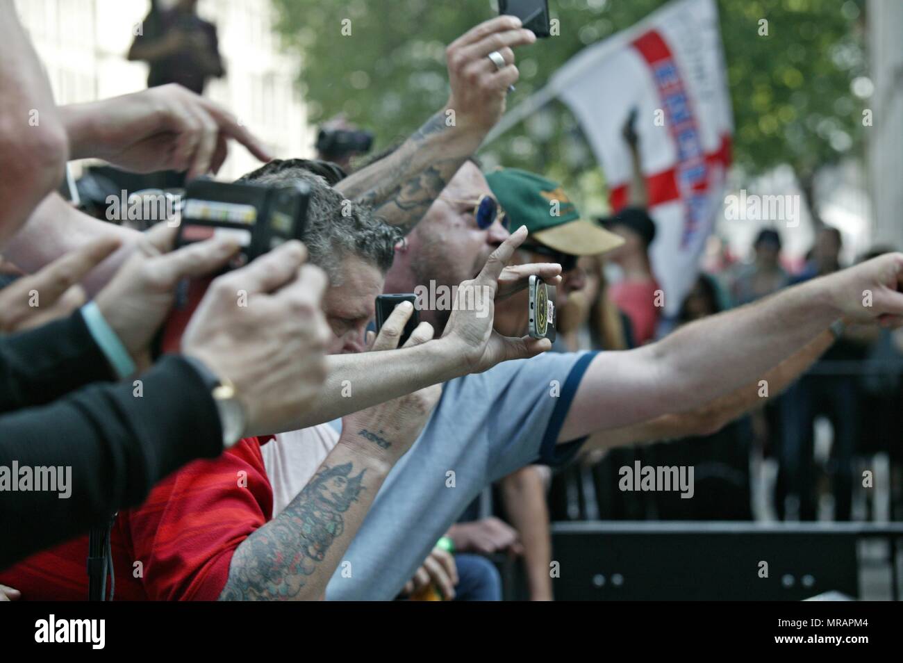 Londra, Regno Unito. 26 Maggio, 2018. Libera Tommy Robinson protesta Credito: Knelstrom Ltd/Alamy Live News Foto Stock