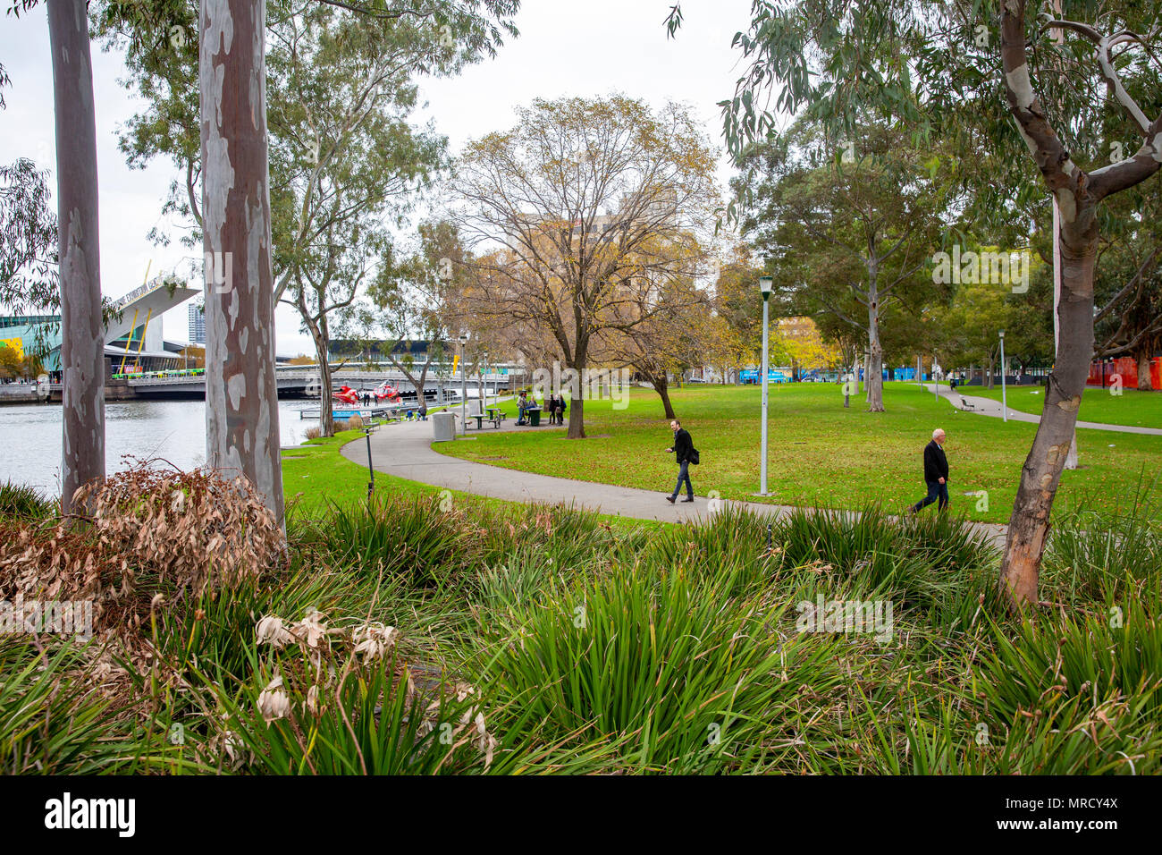 Batman Park a Melbourne city centre, Victoria, Australia Foto Stock