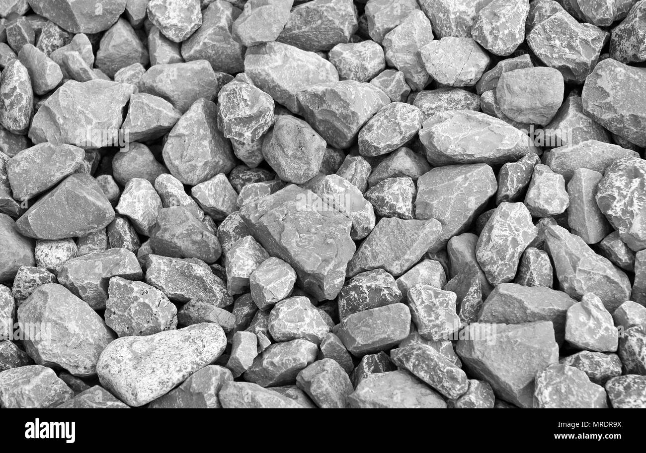 Il paesaggio di rocce in un assortimento di forme e dimensioni Foto Stock