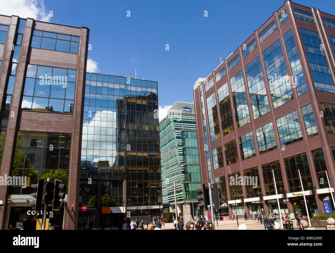 Moderno premiato office block, Colmore Row, Birmingham Foto Stock