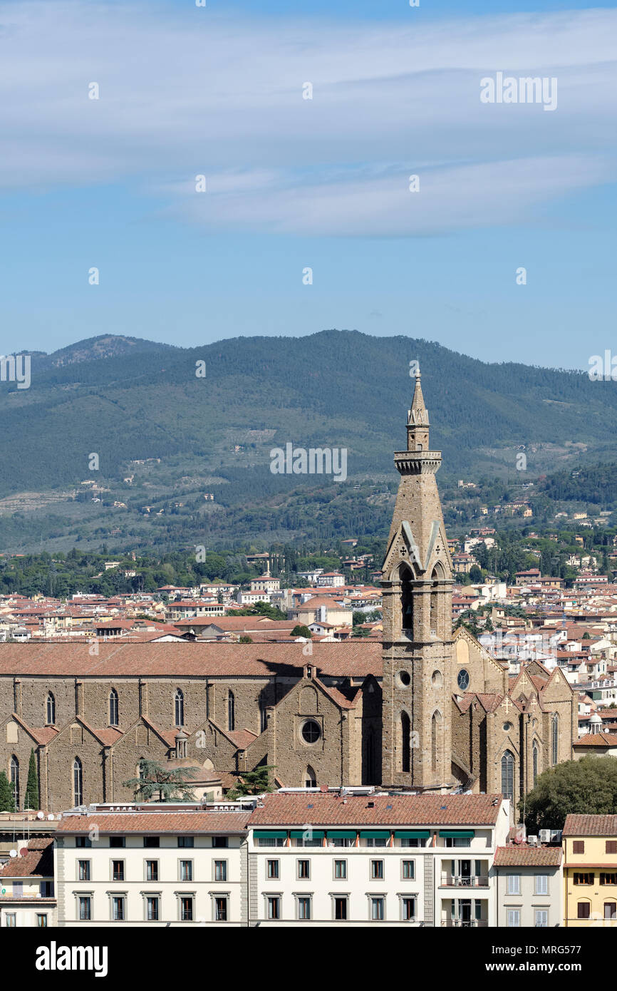 Basilica di Santa Croce, Basilica di Santa Croce, Firenze, Toscana, Italia, Europa Foto Stock