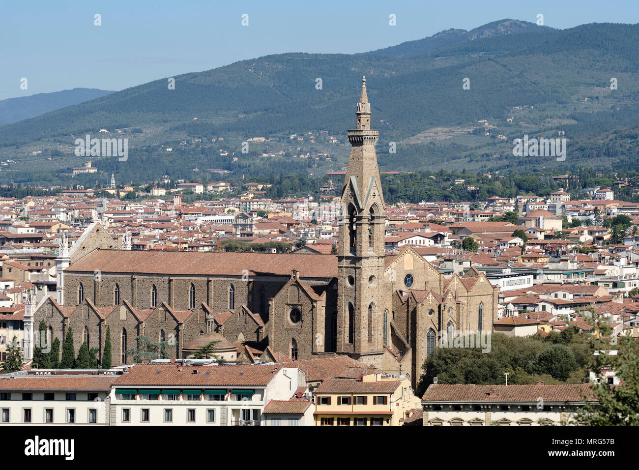 Basilica di Santa Croce, Basilica di Santa Croce, Firenze, Toscana, Italia, Europa Foto Stock