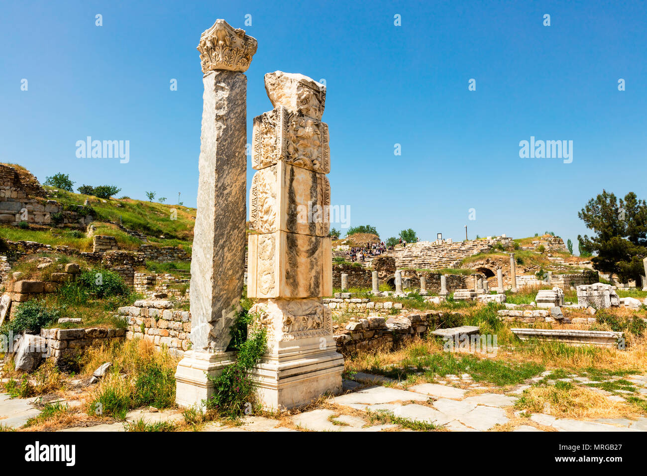 Sito archeologico di Helenistic città di Aphrodisias in Anatolia occidentale, Turchia. Foto Stock