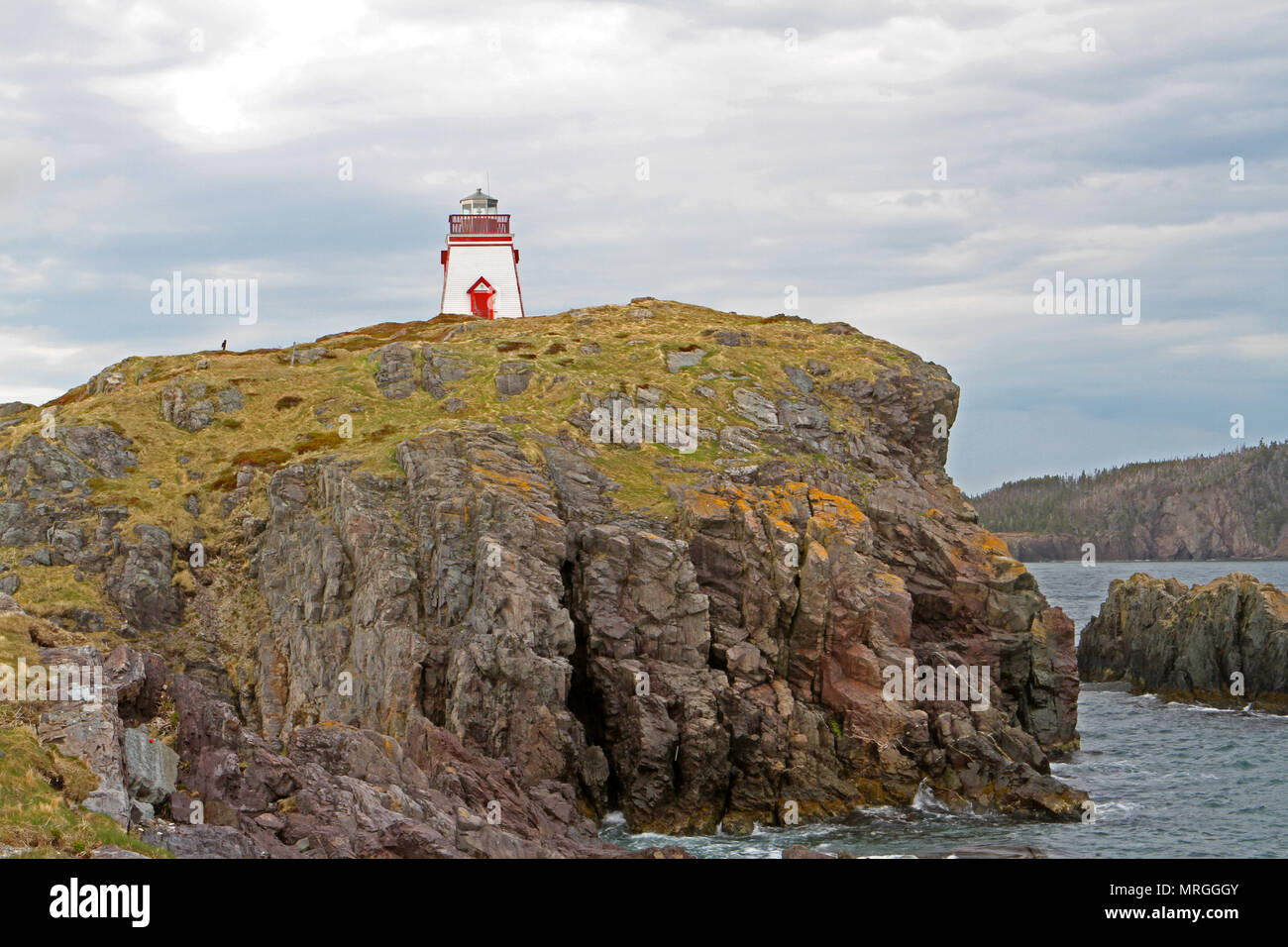Fort Point Lightstation vicino Trintiy, Newfounfland, Canada Foto Stock