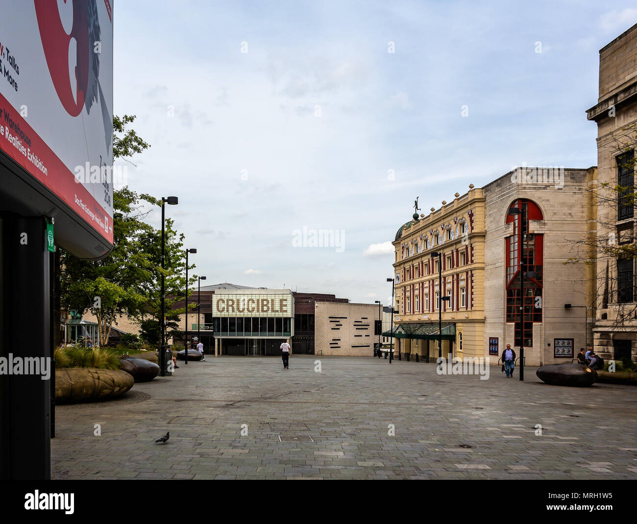 Il crogiolo impianto sportivo e il teatro in piazza Tudor, Sheffield, Yorkshire, Regno Unito prese il 18 maggio 2018 Foto Stock