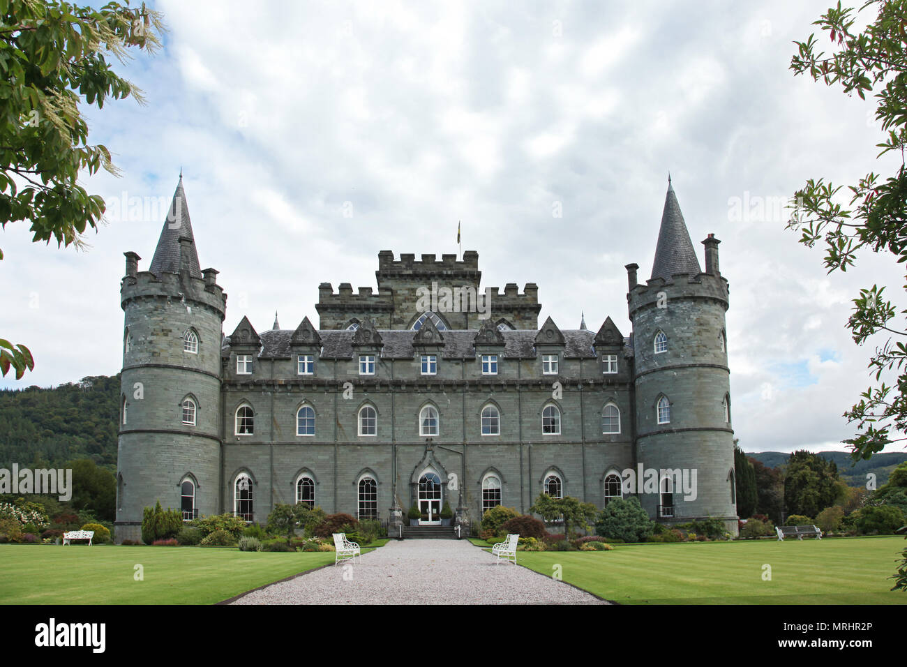 Percorso a Inverary Castle Foto Stock