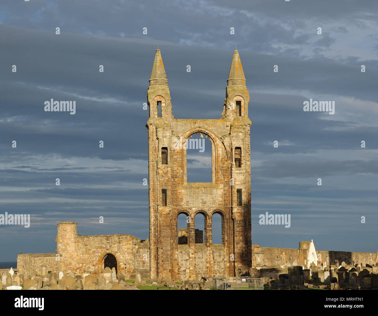 La rovina di St Andrews nella Cattedrale di St Andrews in Scozia Foto Stock