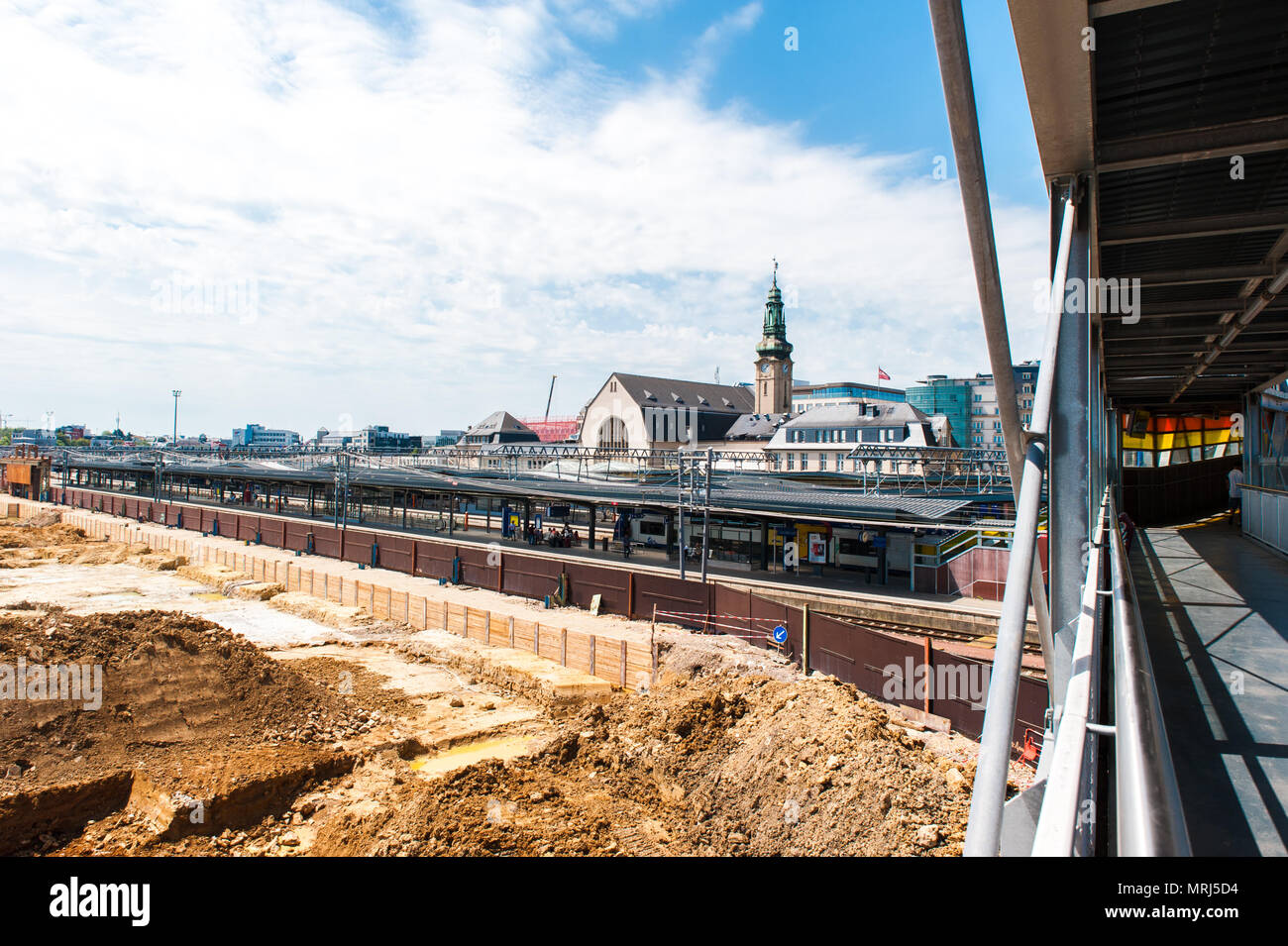 Area di costruzione e del Lussemburgo Gare Centrale edificio, Lussemburgo Foto Stock