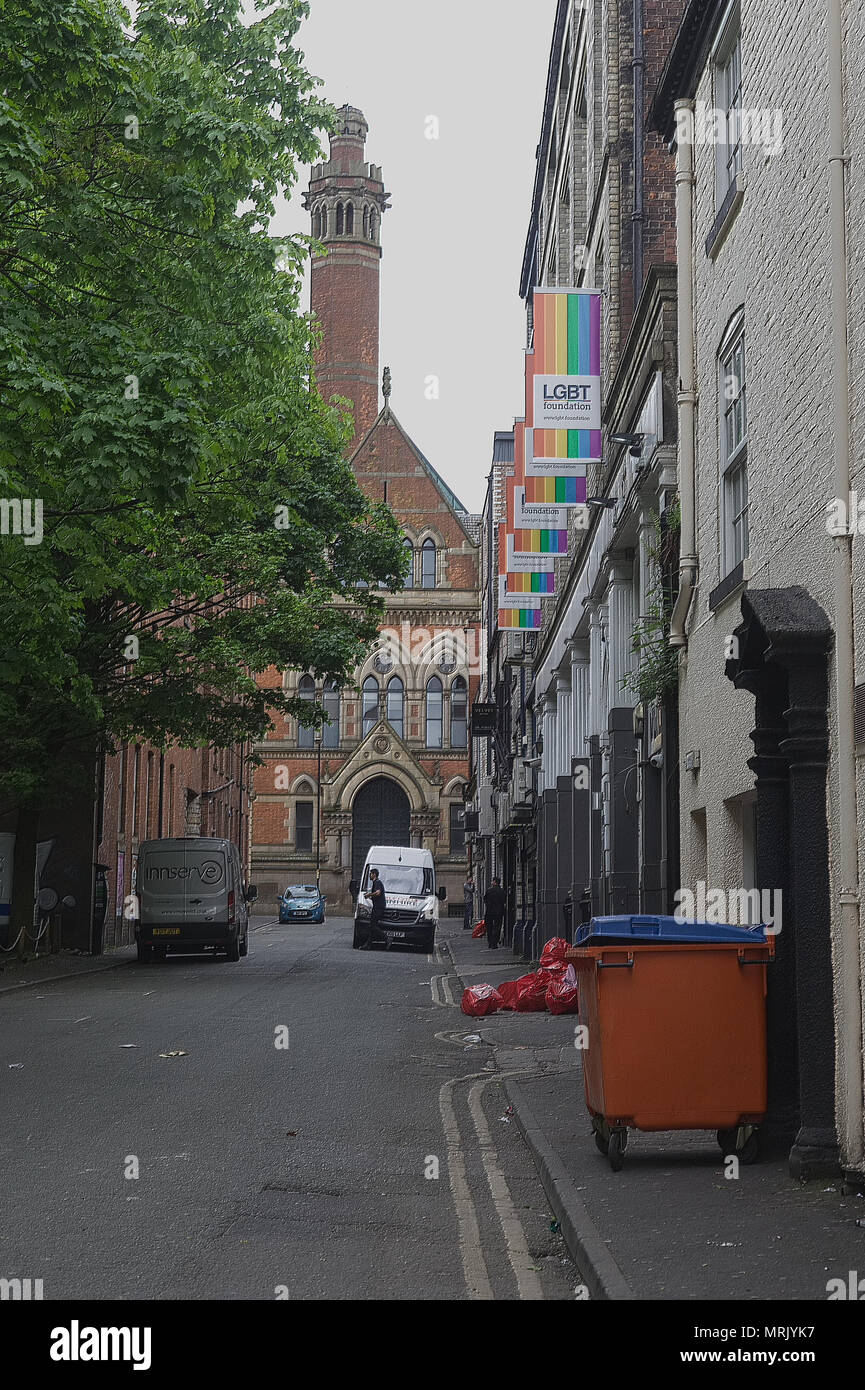 Strade di Manchester Foto Stock