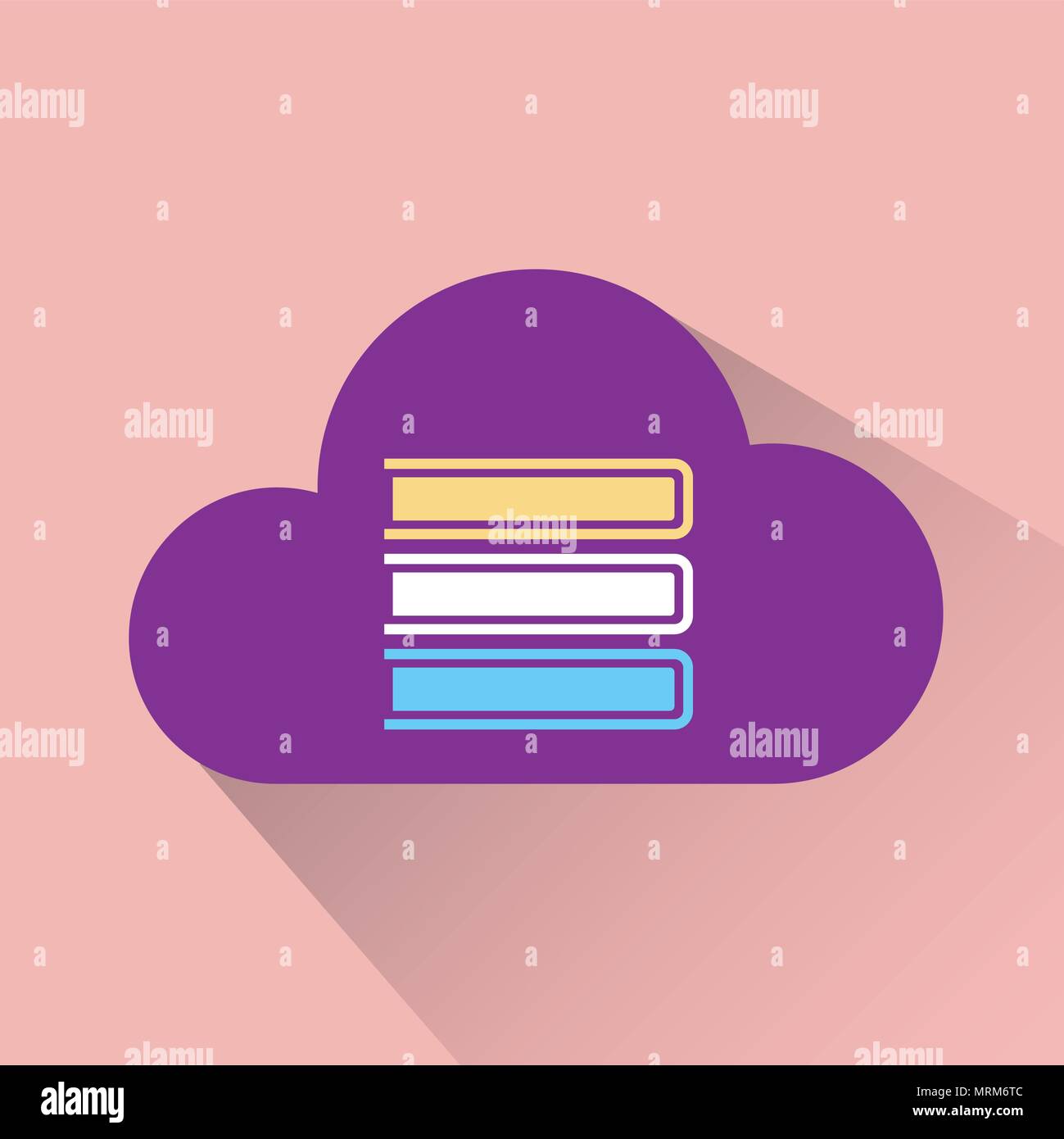 Il design del vettore del cloud icona Archiviazione documenti Illustrazione Vettoriale