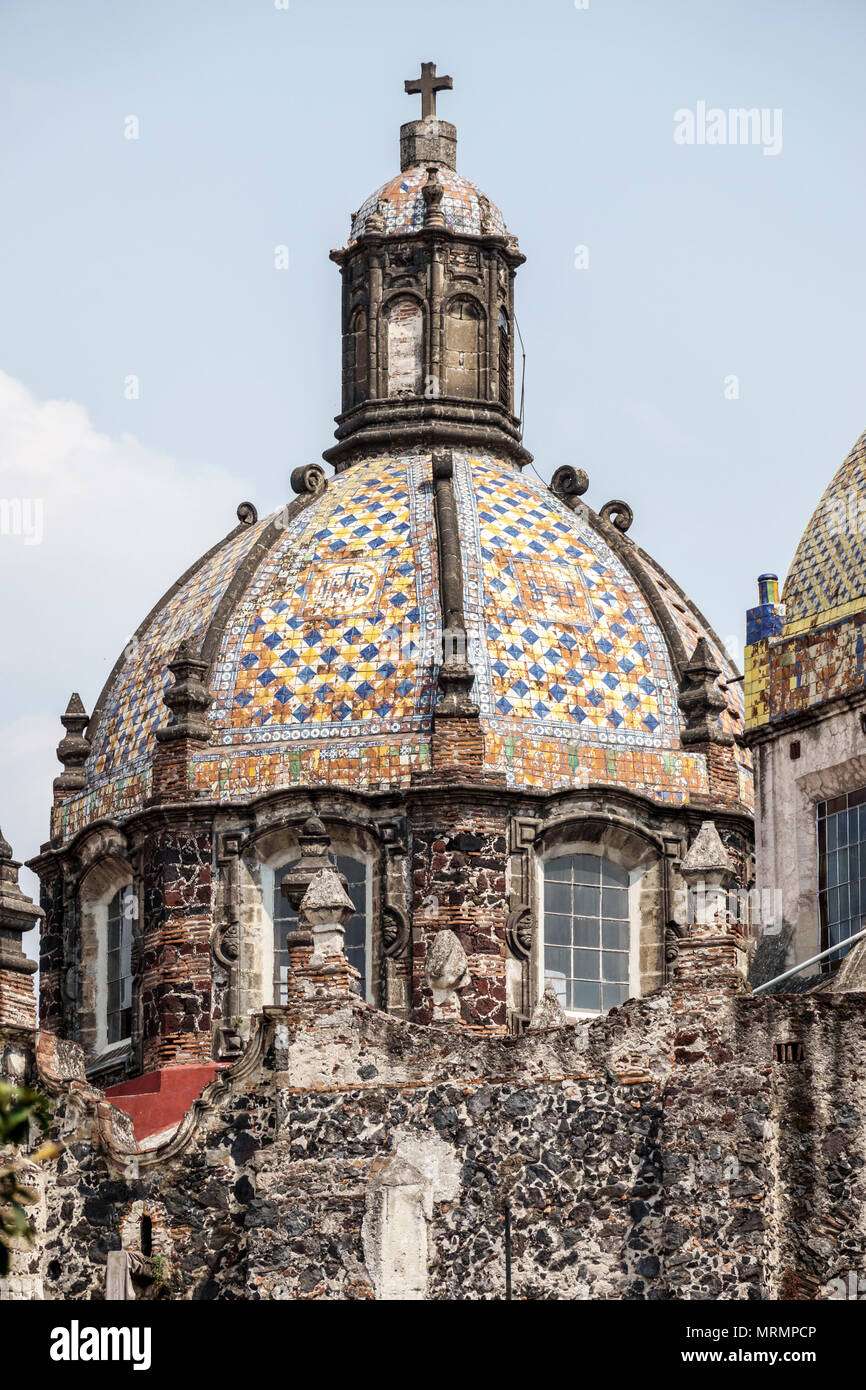 Città del Messico, ispanico, messicano, Alvaro Obregon San Angel, via Monasterio, tempio Nuestra Senora del Carmen Convento, chiesa cattolica, Foto Stock