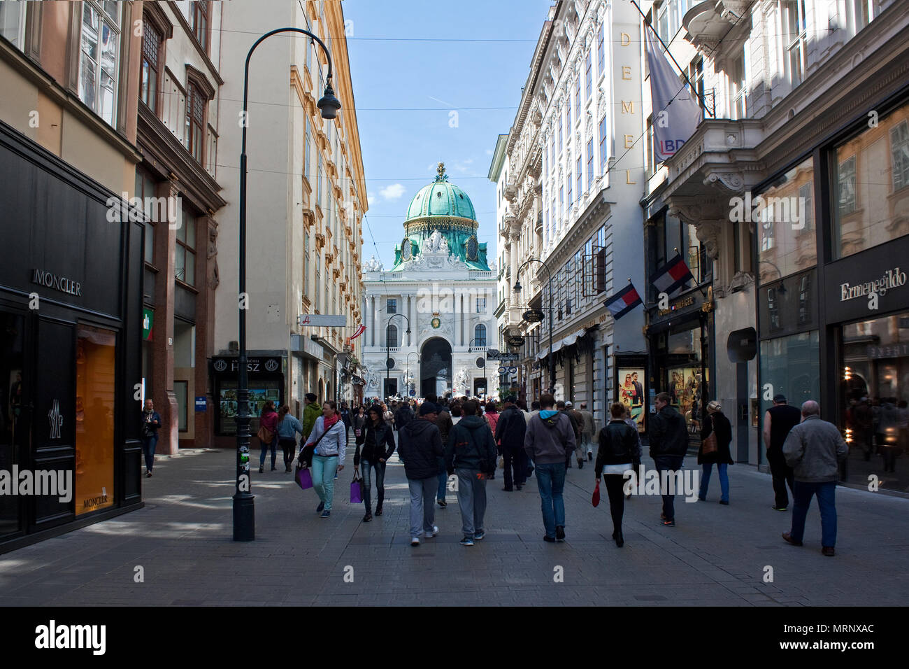 La zona pedonale in Innerstadt di Vienna Foto Stock