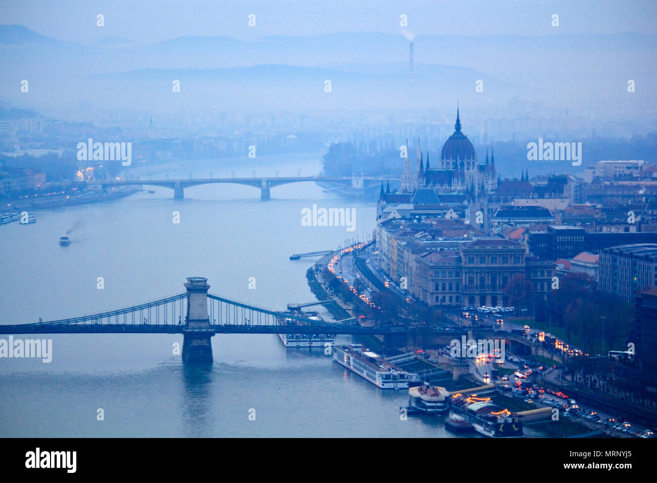 Vista panoramica di Budapest Foto Stock