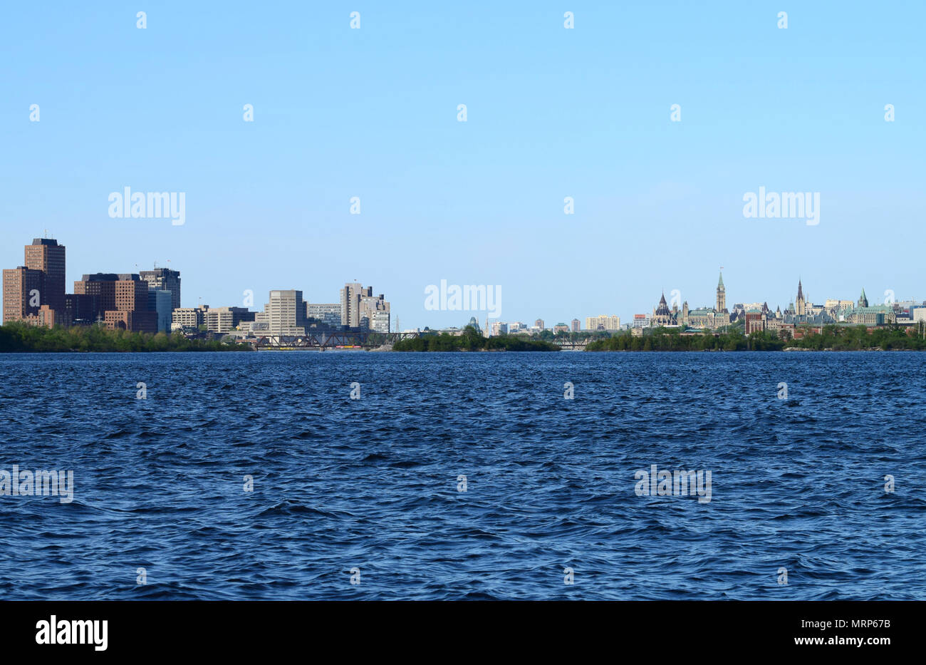 E Ottawa Gatineau, visto da Bate Isola Foto Stock