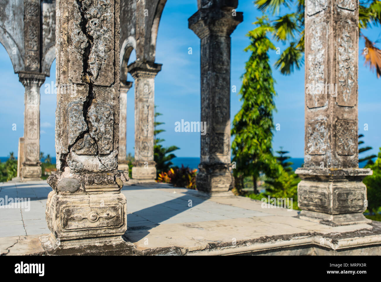 Taman Ujung Palazzo acqua scenario in Bali, Indonesia Foto Stock