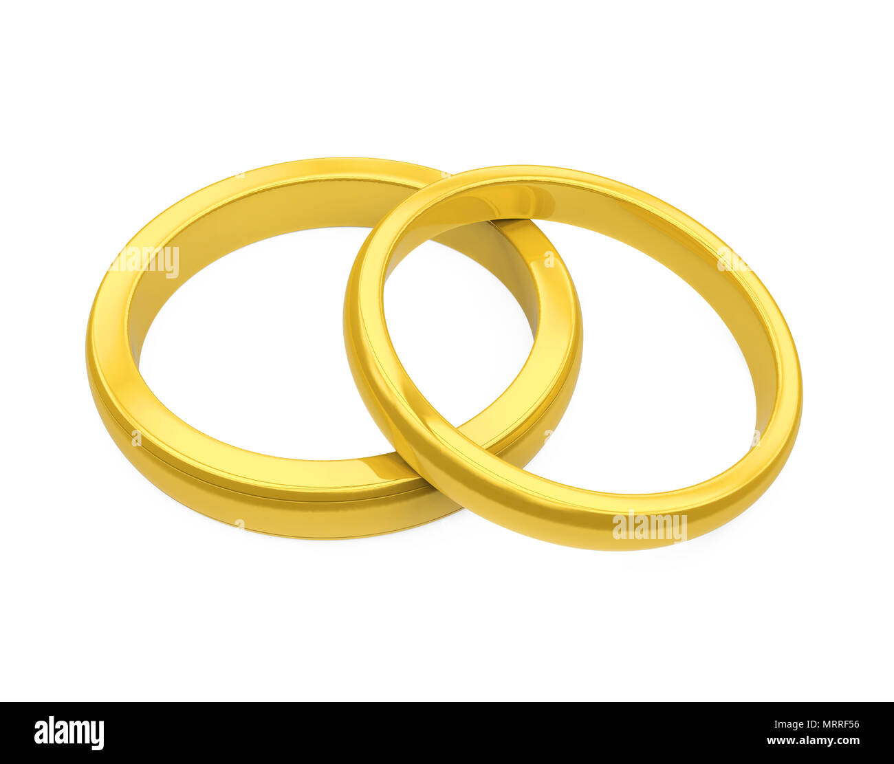 Gli anelli di nozze isolato Foto Stock