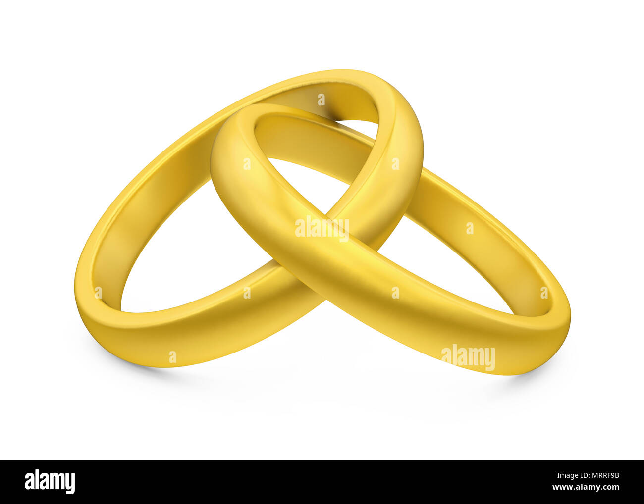 Gli anelli di nozze isolato Foto Stock