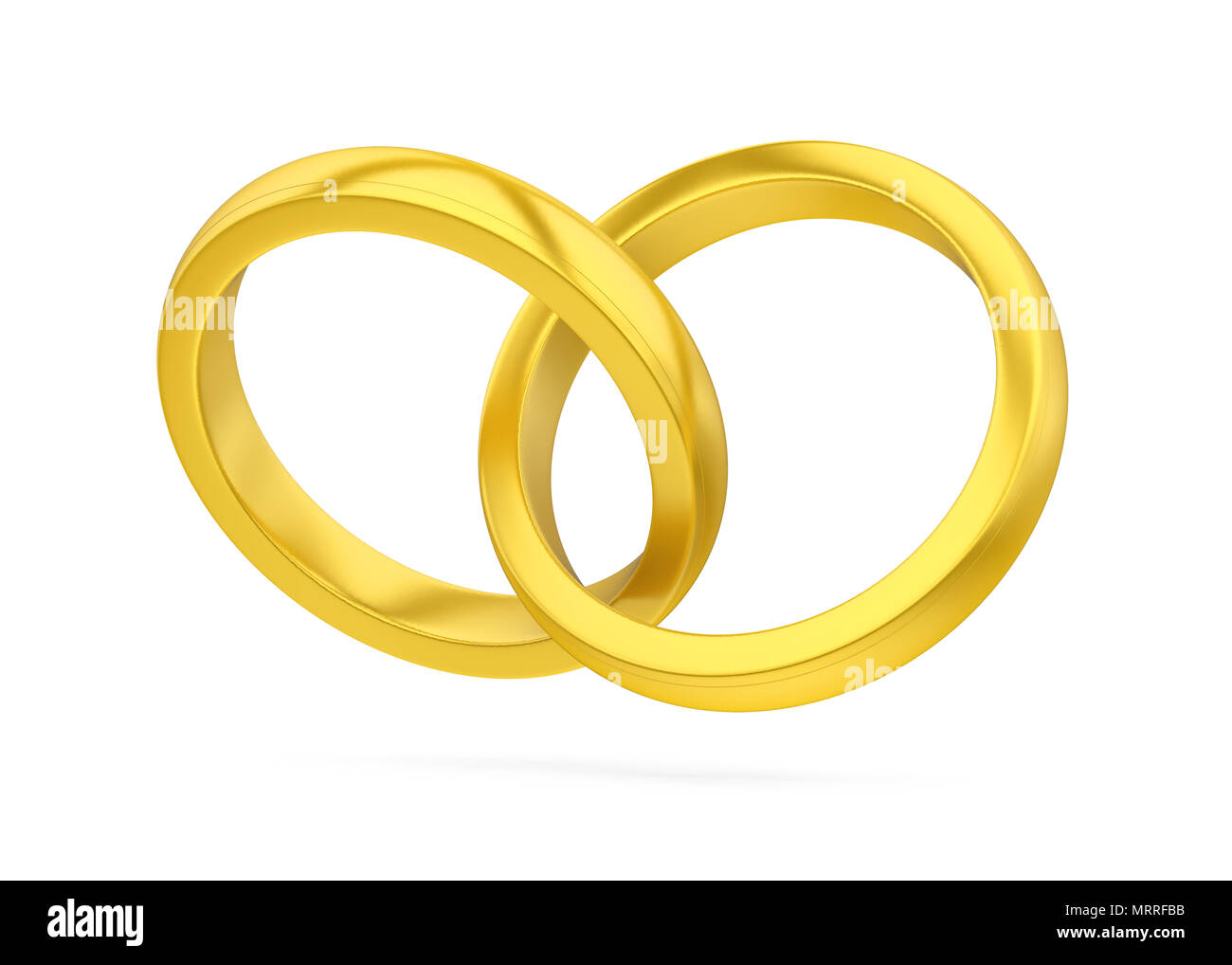 Gli anelli di nozze isolato Foto Stock