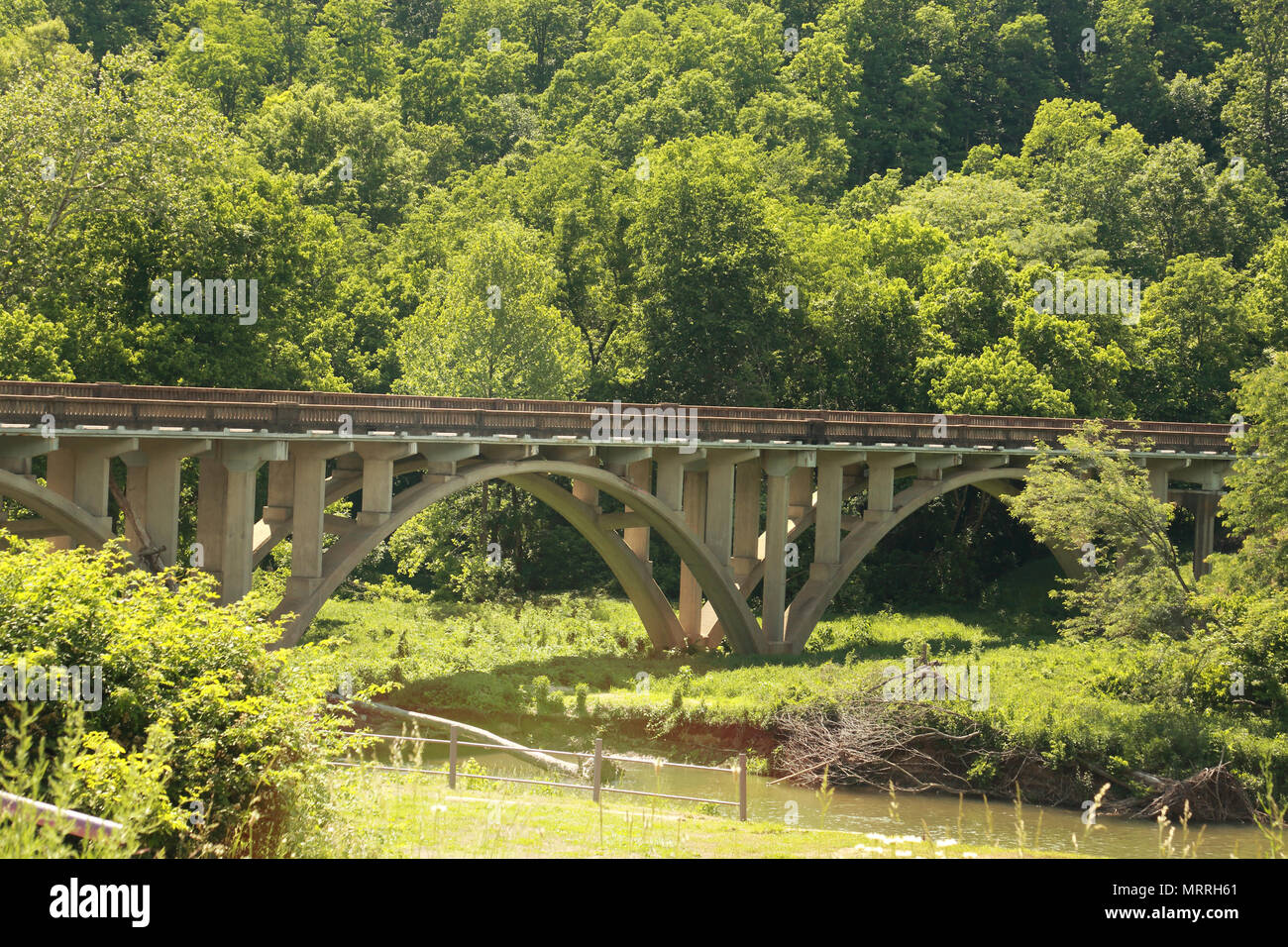 Ponte nelle zone rurali del sud-ovest del Missouri Foto Stock