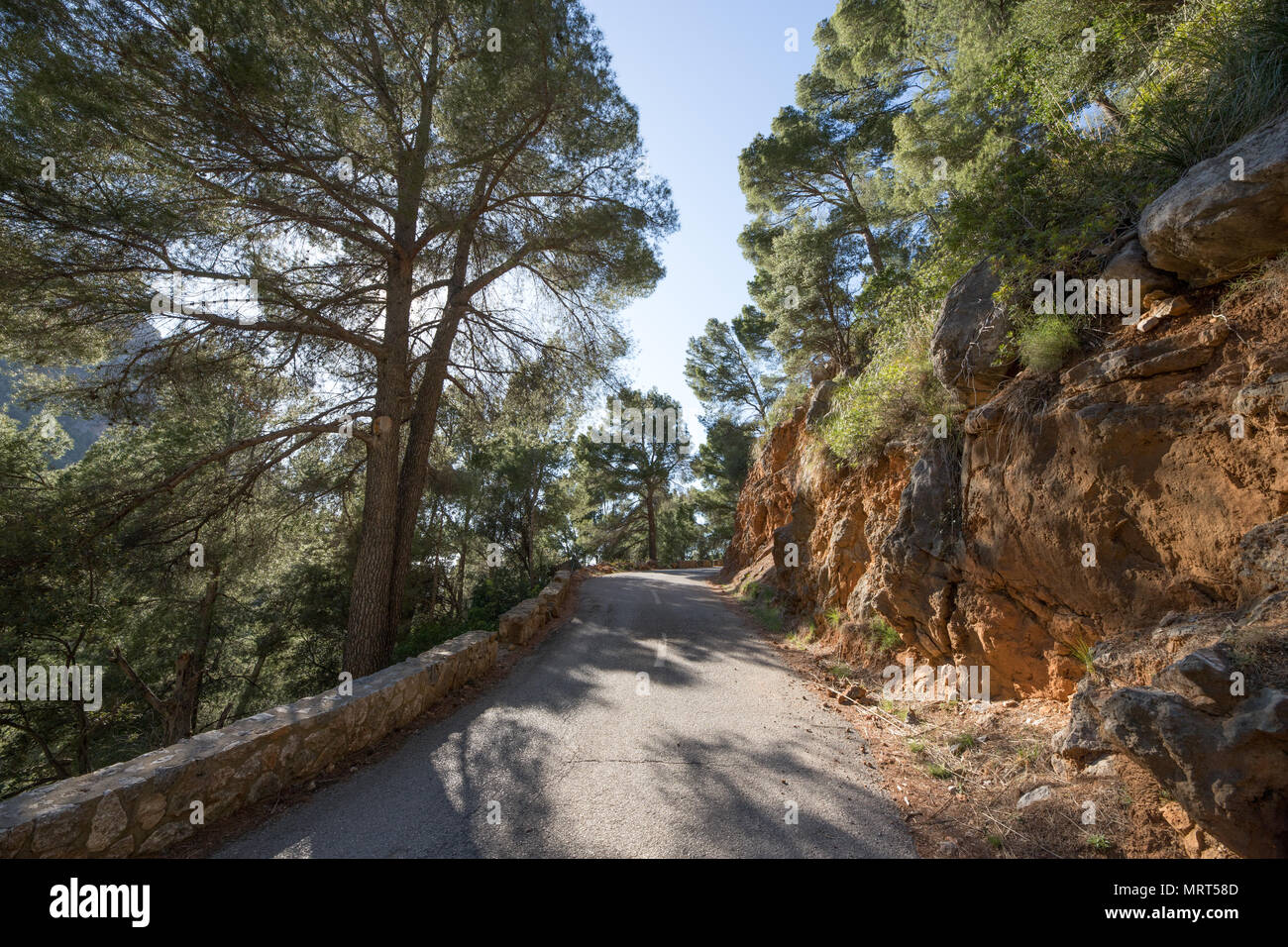 Tramuntana strada strada di montagna, isole Baleari Spagna Europa Foto Stock