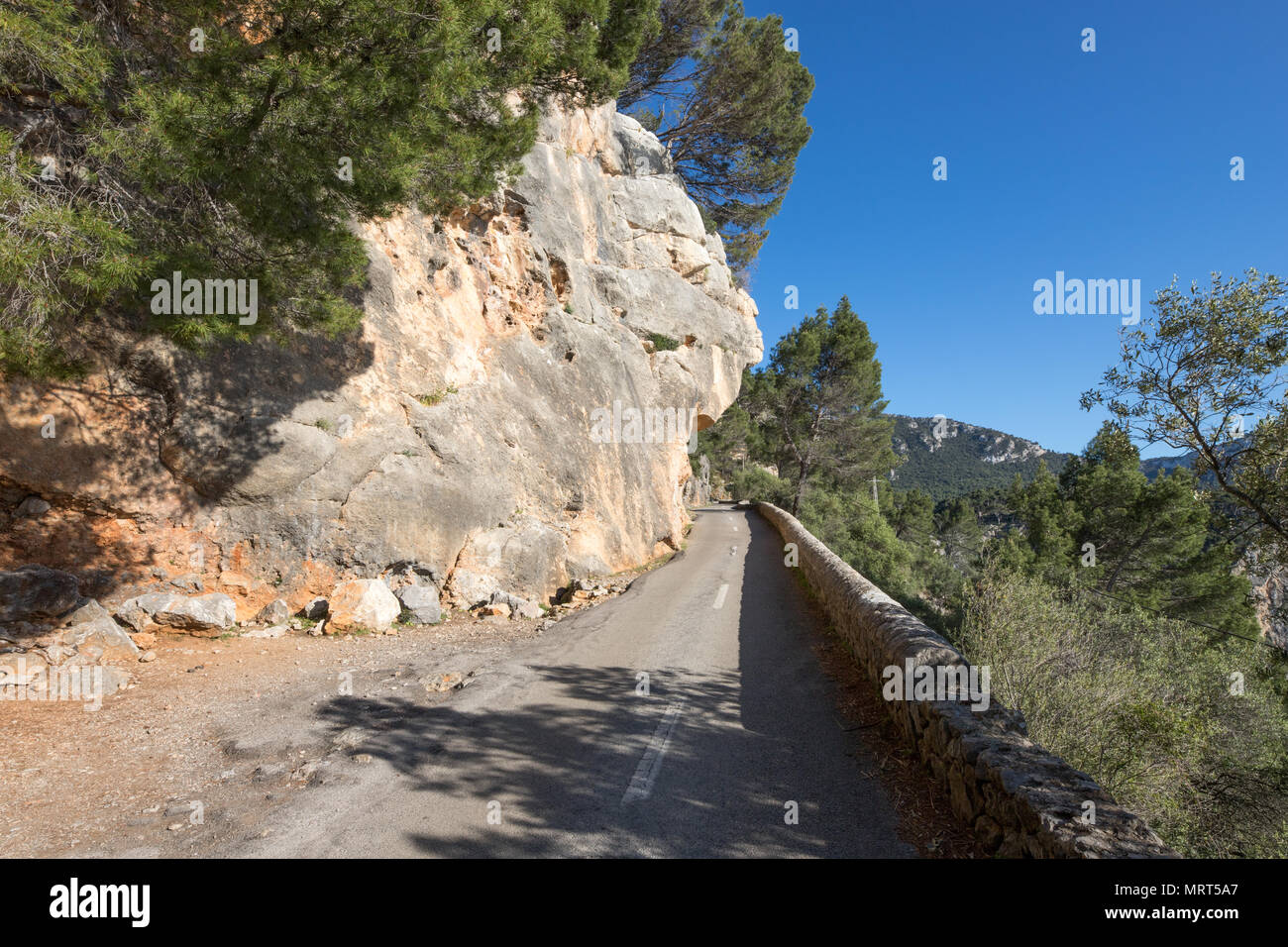 Tramuntana strada strada di montagna, isole Baleari Spagna Europa Foto Stock